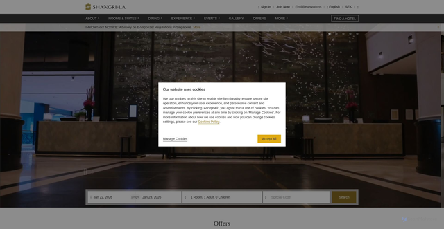 Security scan screenshot of https://www.shangri-la.com/singapore/shangrila/