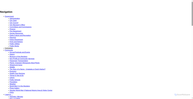 Security scan screenshot of https://www.unalaska.gov/