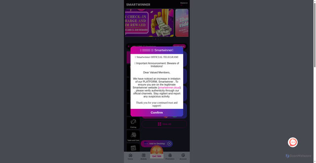 Security scan screenshot of http://smartwinner.cloud/