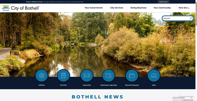 Security scan screenshot of https://bothellwa.gov/