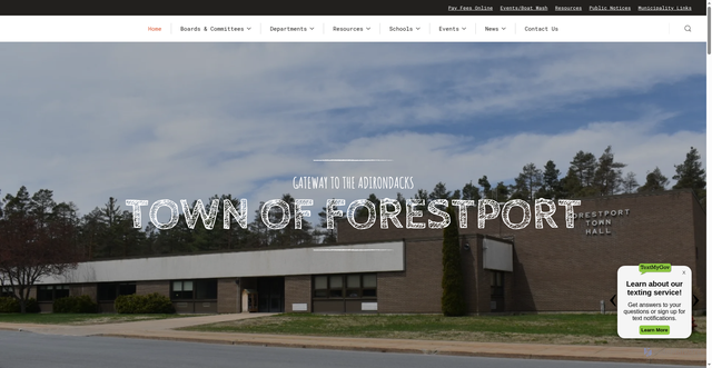 Security scan screenshot of https://townofforestport.gov/