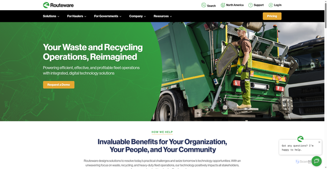 Security scan screenshot of https://routeware.com