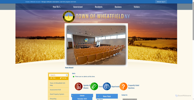 Security scan screenshot of https://wheatfield-ny.gov/