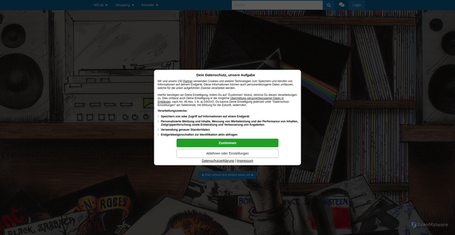 Security scan screenshot of https://www.musik-sammler.de