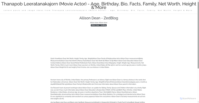 Security scan screenshot of https://nusaglobalmedia-dpsuywzva9wq.edgeone.app/allison-dean-zedblog.html