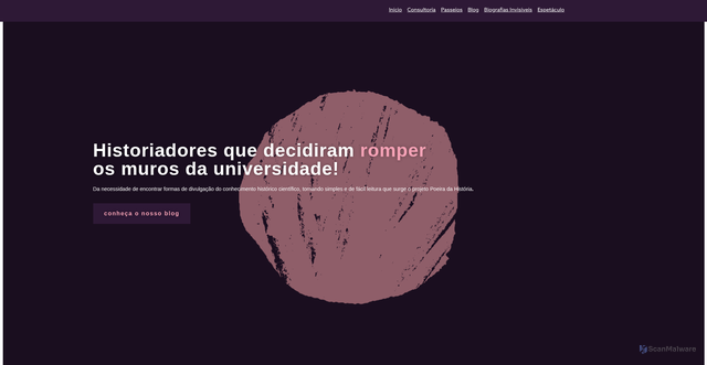 Security scan screenshot of https://poeirahistoria.com.br