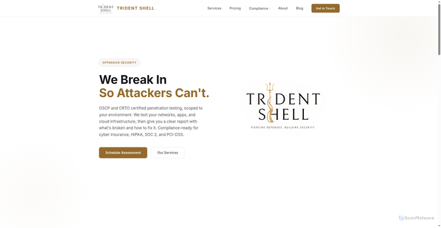 Security scan screenshot of https://tshell.pages.dev/