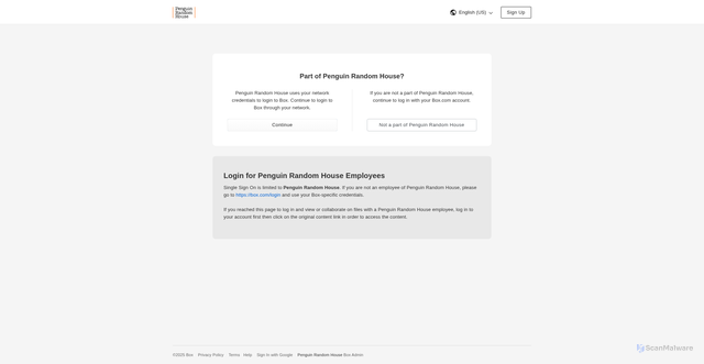 Security scan screenshot of https://randomhouse.box.com