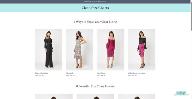 Security scan screenshot of https://cleansizecharts.com