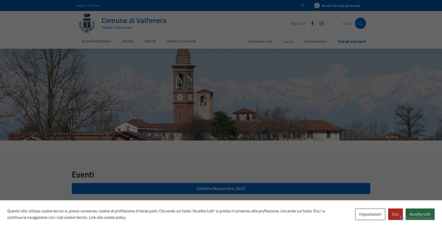Security scan screenshot of https://comune.valfenera.at.it/