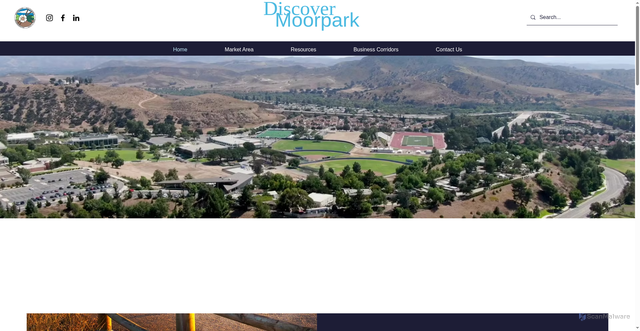 Security scan screenshot of https://www.discovermoorpark.com/