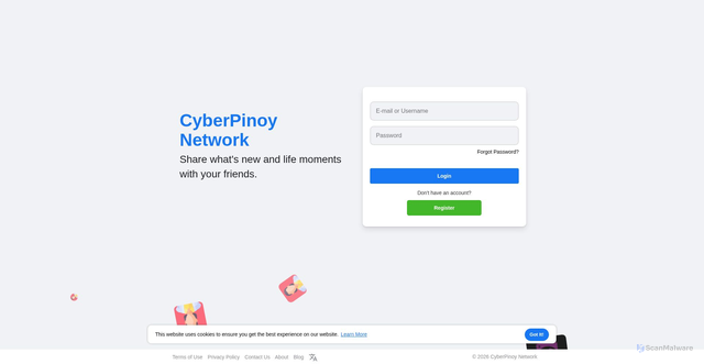 Security scan screenshot of https://cyberpinoy.net
