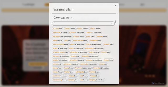 Security scan screenshot of https://candlelightexperience.com