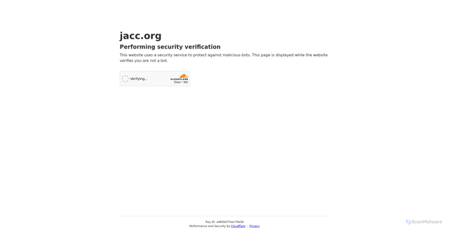 Security scan screenshot of https://jacc.org