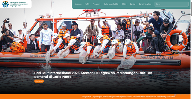 Security scan screenshot of https://kemenlh.go.id