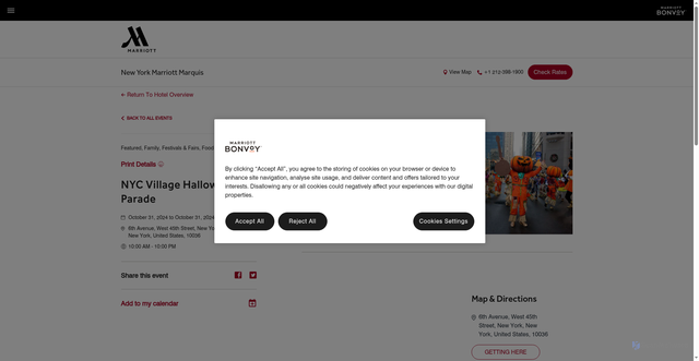 Security scan screenshot of https://event.marriott.com/nycmq-new-york-marriott-marquis/events/new-york/nyc-village-halloween-parade