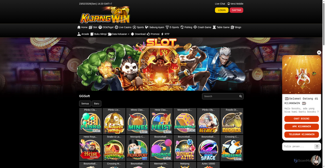 Security scan screenshot of https://notdxkijangwin.click/desktop/game/slot/ggsoft