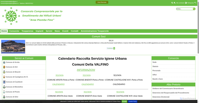 Security scan screenshot of https://www.consorziopiombafino.com/