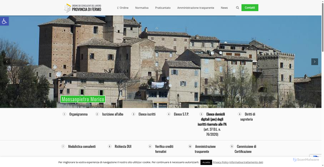 Security scan screenshot of https://www.cdlfermo.it/