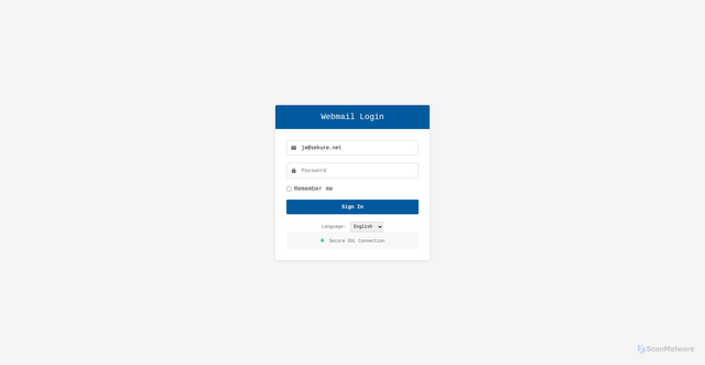 Security scan screenshot of https://inmonut.com/.admin/49bfe50db787e4#je@sekure.net