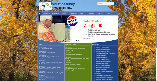 Security scan screenshot of https://mcleancountynd.gov/