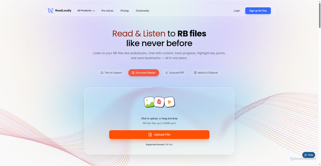 Security scan screenshot of https://rl-dev-landing.pages.dev/rb-reader/