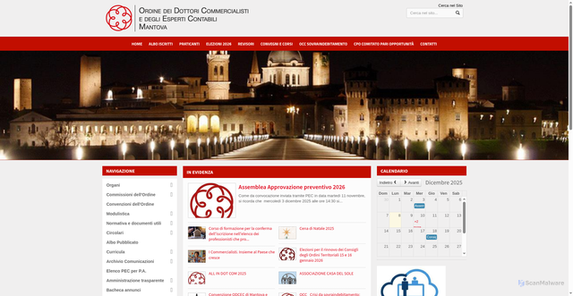 Security scan screenshot of https://www.dottoricommercialistimantova.it/