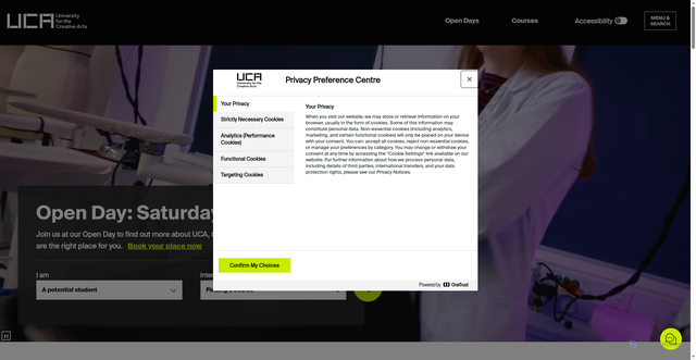 Security scan screenshot of http://www.ucreative.ac.uk