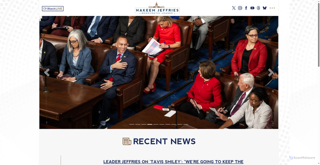 Security scan screenshot of https://democraticleader.house.gov/