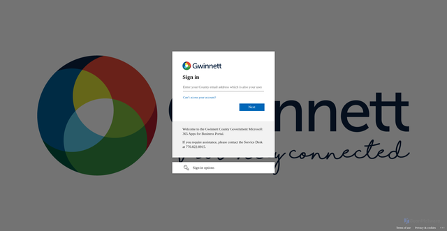 Security scan screenshot of https://gwinnettboc.sharepoint.com