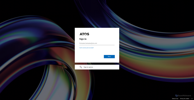 Security scan screenshot of https://atos365-my.sharepoint.com
