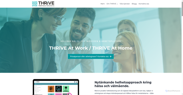 Security scan screenshot of https://thrivews.se
