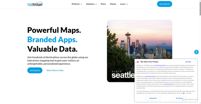 Security scan screenshot of https://visitwidget.com