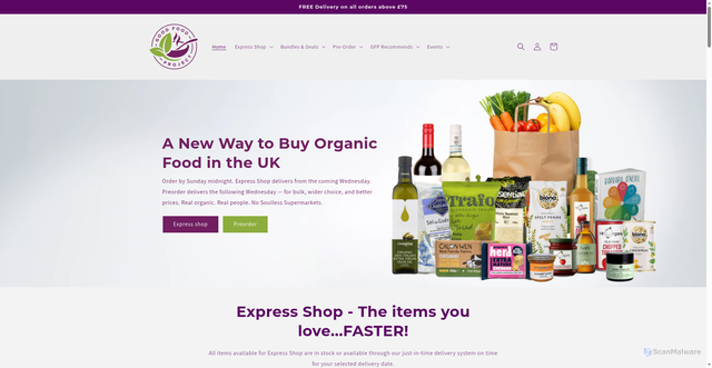Security scan screenshot of https://www.goodfoodproject.co.uk