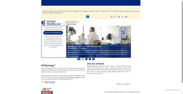Security scan screenshot of https://providers.eyesynergy.com