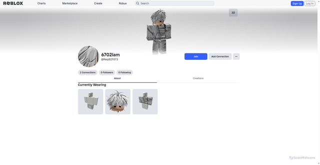 Security scan screenshot of https://www.roblox.com.bn/users/499206237787/profile
