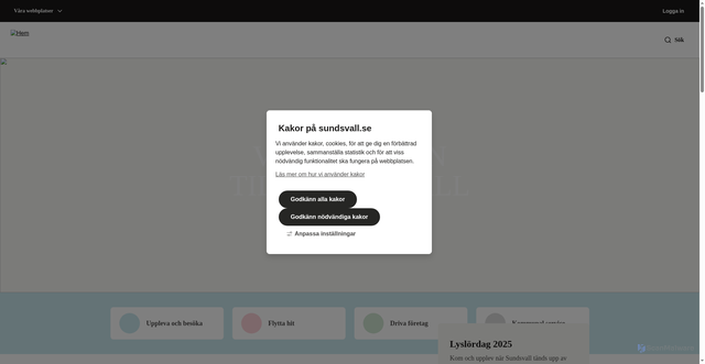 Security scan screenshot of https://sundsvall.se/