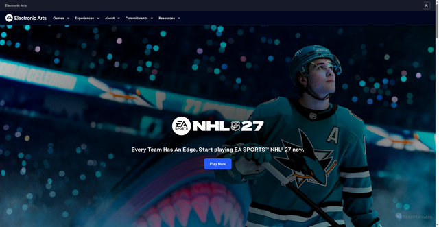 Security scan screenshot of https://www.ea.com