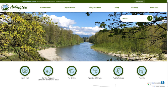 Security scan screenshot of https://arlingtonwa.gov/