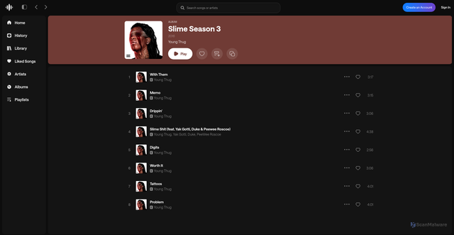 Security scan screenshot of api.coda.rythm.fm
