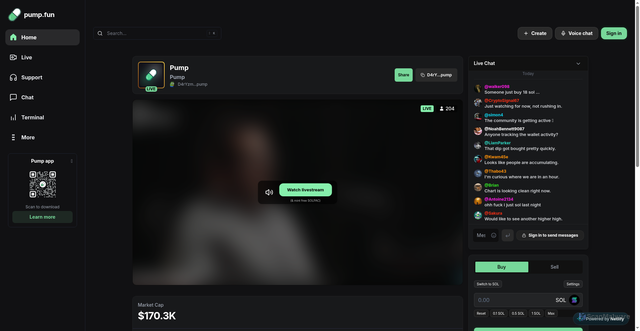 Security scan screenshot of https://pumpfunstreaming.netlify.app/