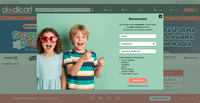 Security scan screenshot of https://giodicart.it