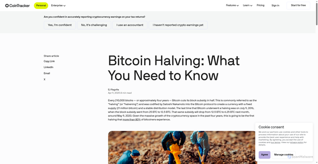 Security scan screenshot of https://ct-landing.pages.dev/blog/bitcoin-halving