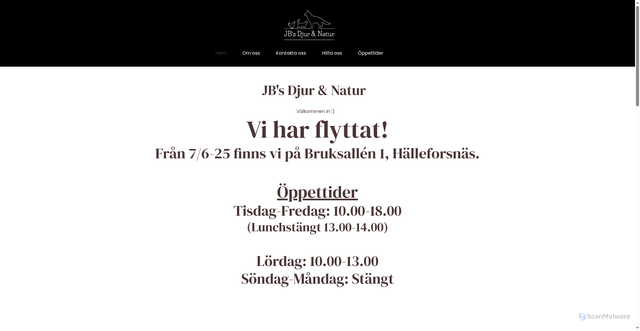 Security scan screenshot of https://jbsdjurnatur.se