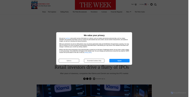 Security scan screenshot of https://theweek.com/personal-finance/ipo-market-retail-investors