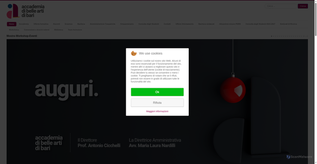 Security scan screenshot of https://www.accademiabelleartiba.it/
