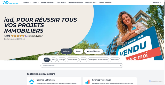 Security scan screenshot of https://www.iadfrance.fr
