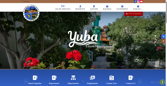 Security scan screenshot of https://www.yuba.gov/