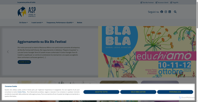 Security scan screenshot of https://www.aspvignola.mo.it/