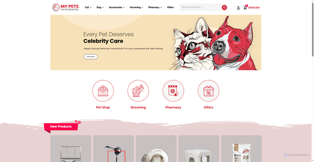 Security scan screenshot of https://mypets-wll.com
